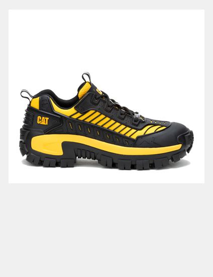 Black and yellow sneaker.